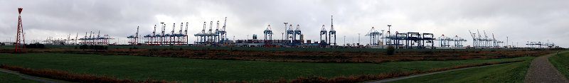 Blick auf das Containerterminal Bremerhaven
