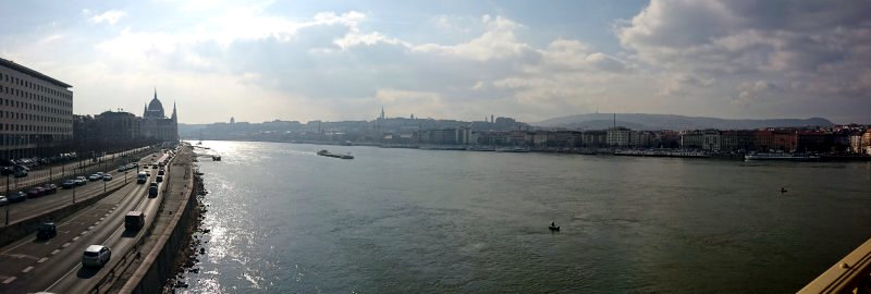 Blick von der Margaretenbrücke auf die Donau