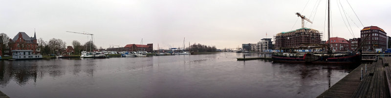 Blick vom Schreyers Hoek auf den alten Binnenhafen
