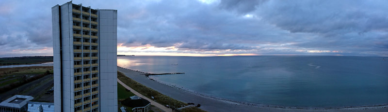 Blick vom Balkon unseres Hotels auf die Ostsee