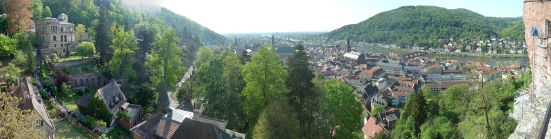 Heidelberg: Blick vom Schloss auf die Stadt