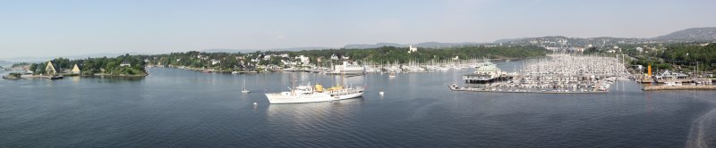 03.06.2016 - Blick auf die Museumsinsel Bygdøy und den Yachthafen von Oslo