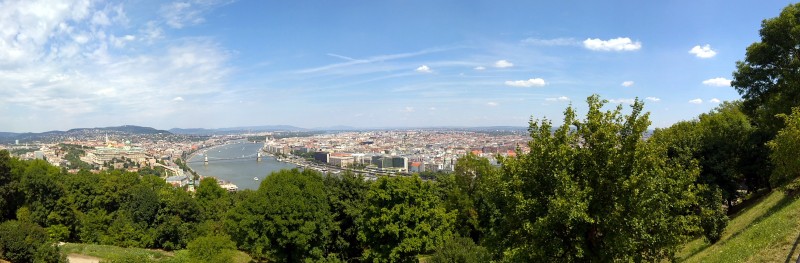 19.07.2017 - Budapest - Blick von der Zitadelle auf die Donau und die Stadt