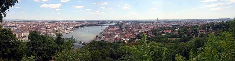 19.07.2017 - Budapest - Blick von der Zitadelle auf die Donau und die Stadt